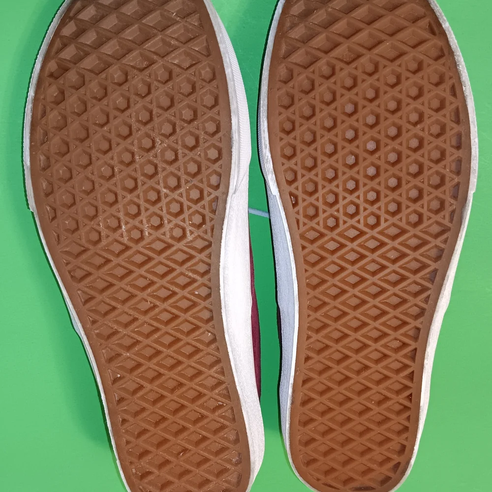 Vans Maroon Canvas Low-Top Sneakers with White Soles